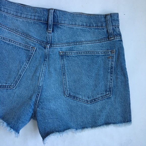 Madewell The Perfect Jean Shorts High Rise Raw Hem Denim Size 29 Style MC647 - Picture 5 of 14